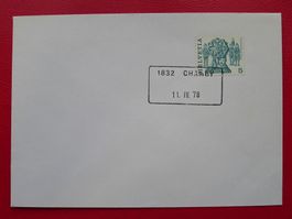 1978: Aushilfsstempel von CHAMBY (VD) auf Brief