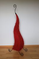 Orientalische Stehlampe in Rot