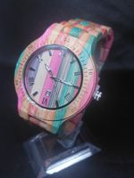 Montre artisanale en bois de style bohème 44 mm / 42 gr