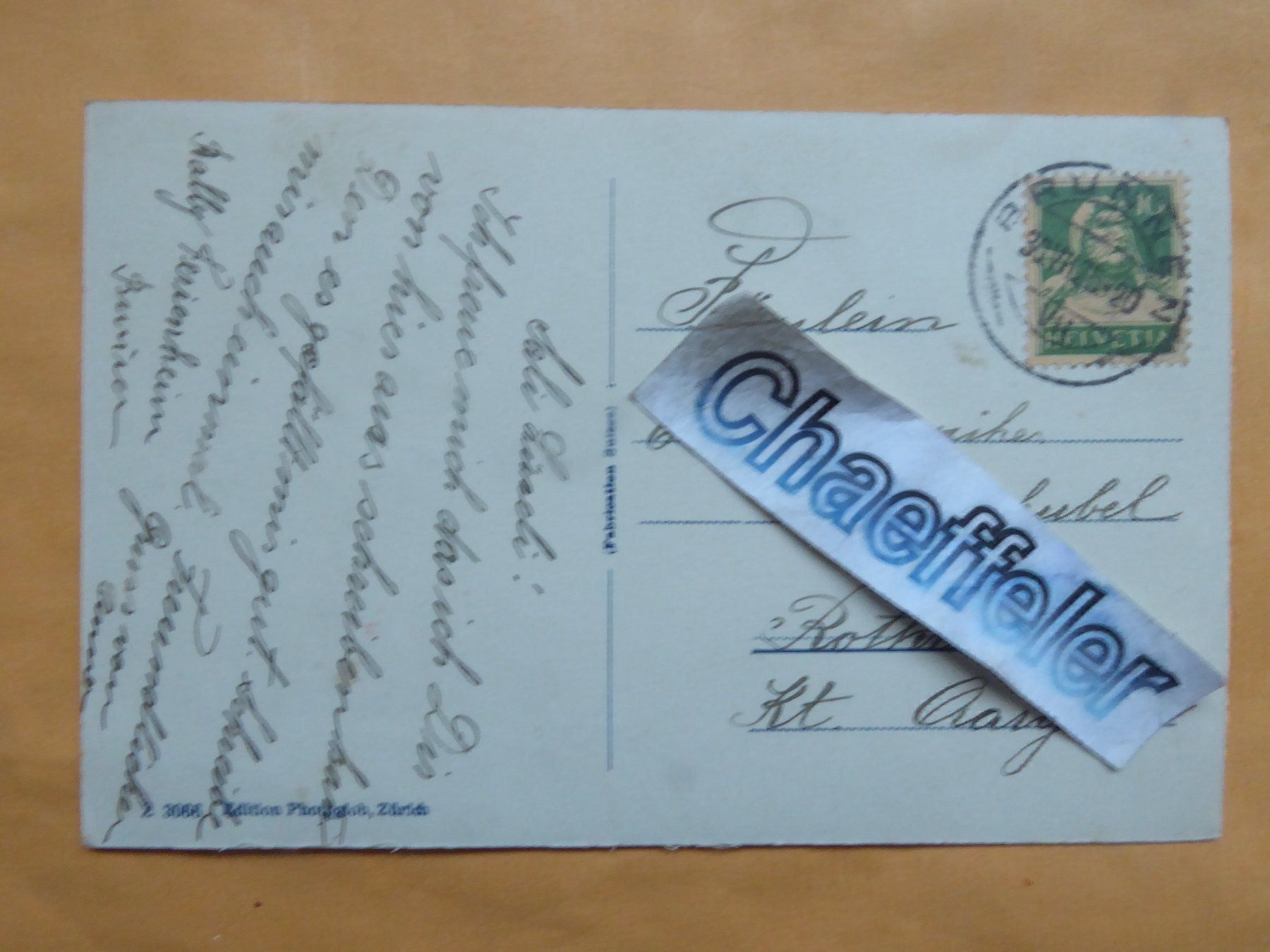 Cartoline postali: 1925 Brunnen mit Mythen – Usato da Zürich venduto da Chaeffeler 1