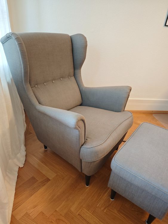 IKEA Ohrensessel Strandmon inkl. Hocker Kaufen auf Ricardo