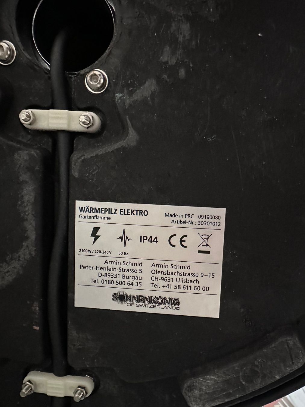 Radiatori: Wärmepilz Elektro, Schwarz – Usato da Basel venduto da KLARA_Basel 1