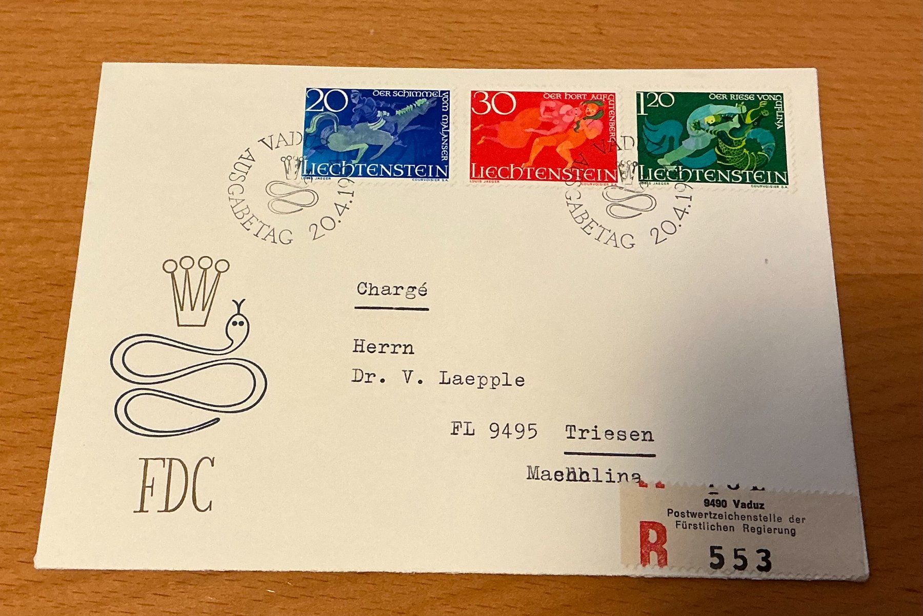 Tous les timbres: 1 Vaduz Einschreiben – Neuf (Voir description) à Koblenz par Markenhimmel