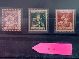 Satz Pro Juventute 1916, ungestempelt