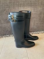 Burberry Gummistiefel schwarz mit Schnallen
