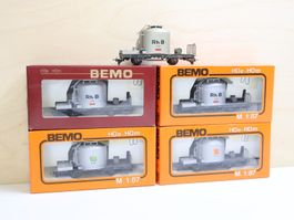 BEMO RhB 5 x Zement-Silowagen H0m Set - Top Modelle