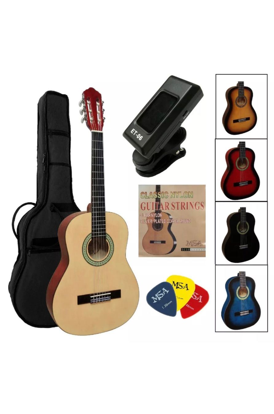 Strumenti musicali: +3/4 KONZERTGITARRE SET STIMMGERÄT TASCHE – Nuovo e nell'imballaggio originale da Amriswil venduto da JaJa-Express 1