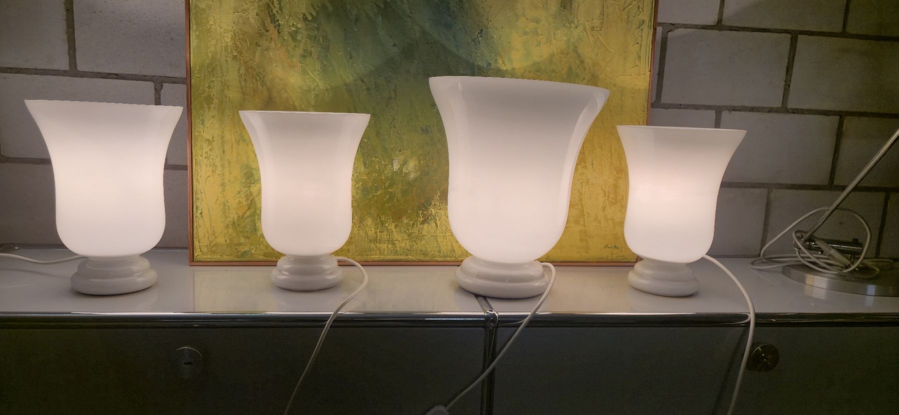 Lampes: Art Deco Tischlampe aus Opalglas  – D'occasion à Meilen par COSTA_ABC 3