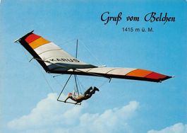 Gruss vom Belchen, Deltaflieger, gelaufen 1986