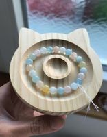 Bracelet en béryl multicolore (morganite et aigue-marine)