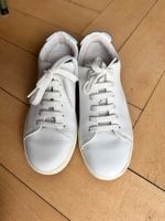 Original Moschino Leder Sneaker weiss/schwarz Gr. 38