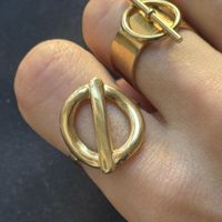 18KGP Edelstahl Ring