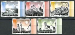 CH 2003, UNESCO-Welterbe der Schweiz, SBK 1096-1100**