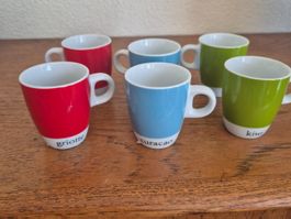 6 petites tasses à café NEUVES porcelaine TREND UP  C39