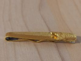 Krawattennadel mit Barsoi-Kopf, vergoldet