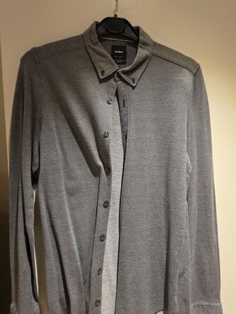 Herren Hemd Strellson Spence-J2 grau Grösse 40 Slim Fit