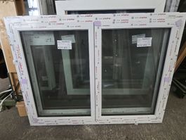 Aluplast Kunststofffenster zweiflügelig neuweiss