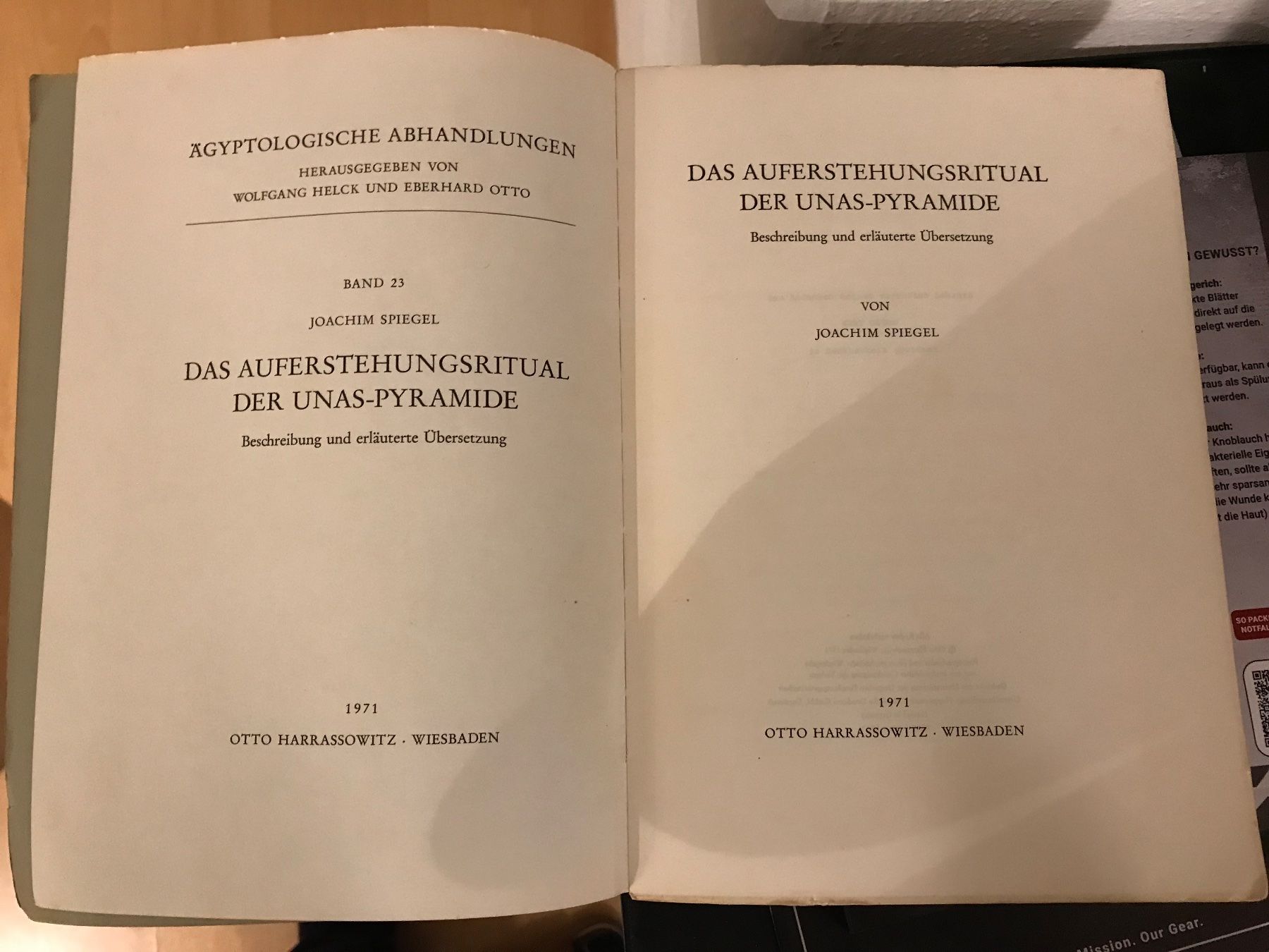Livres: Das Auferstehungsritual der Unas-Pyramide – D'occasion à Winterthur par RiCon67 1