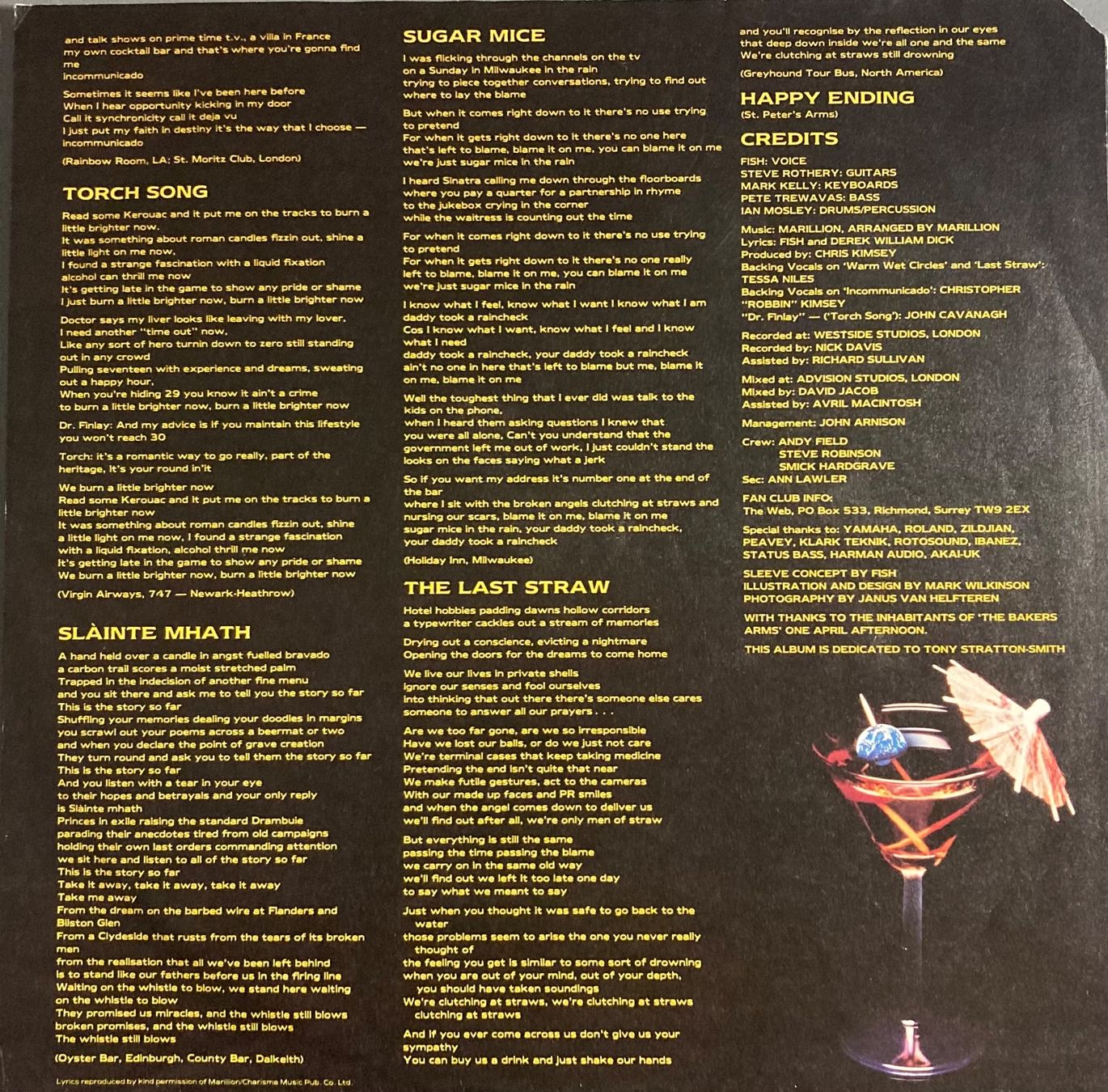 Dischi in vinile: MARILION - CLUTCHING AT SRAWS – Usato da Poliez-Pittet venduto da Newtown-Records 2