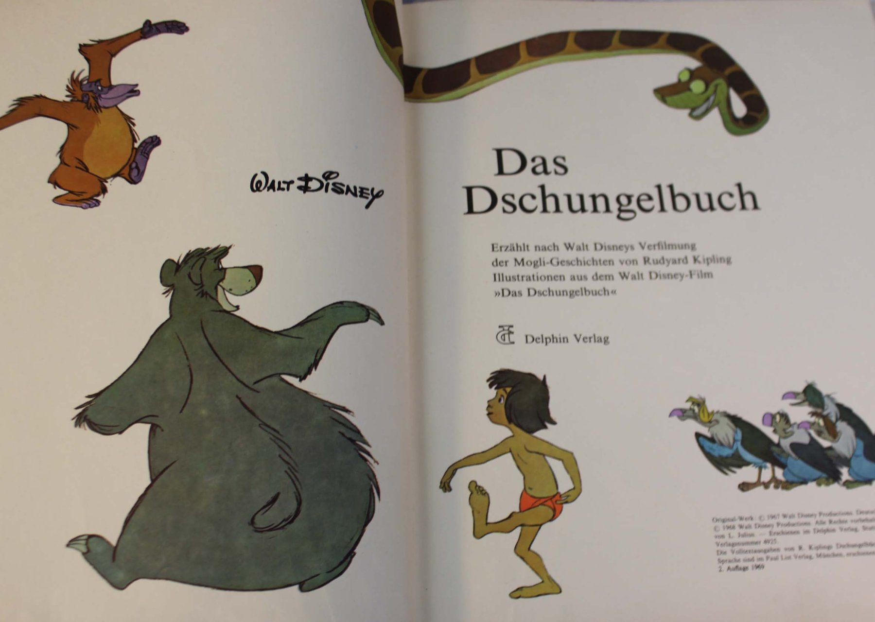 Libri: Walt Disney - Das Dschungelbuch - Rudyard Kipling 1969 – Usato da Härkingen venduto da sammelbecken 3