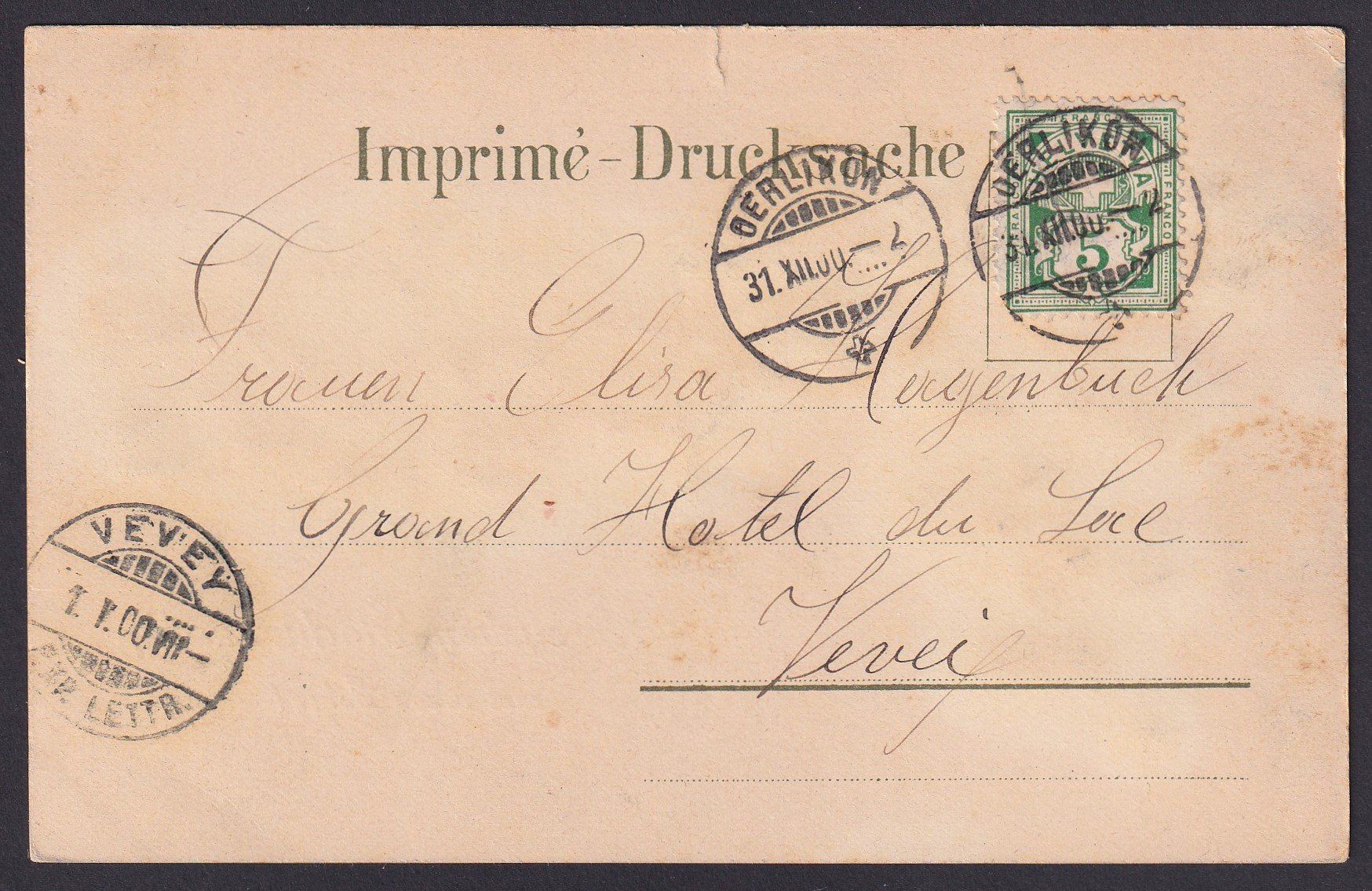 Cartoline postali: Gruss aus Oerlikon, Glitzer-Litho! – Usato da Ebikon venduto da SilvioFreund 1