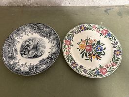2 Teller Villeroy & Boch Rusticana handgemalt floral