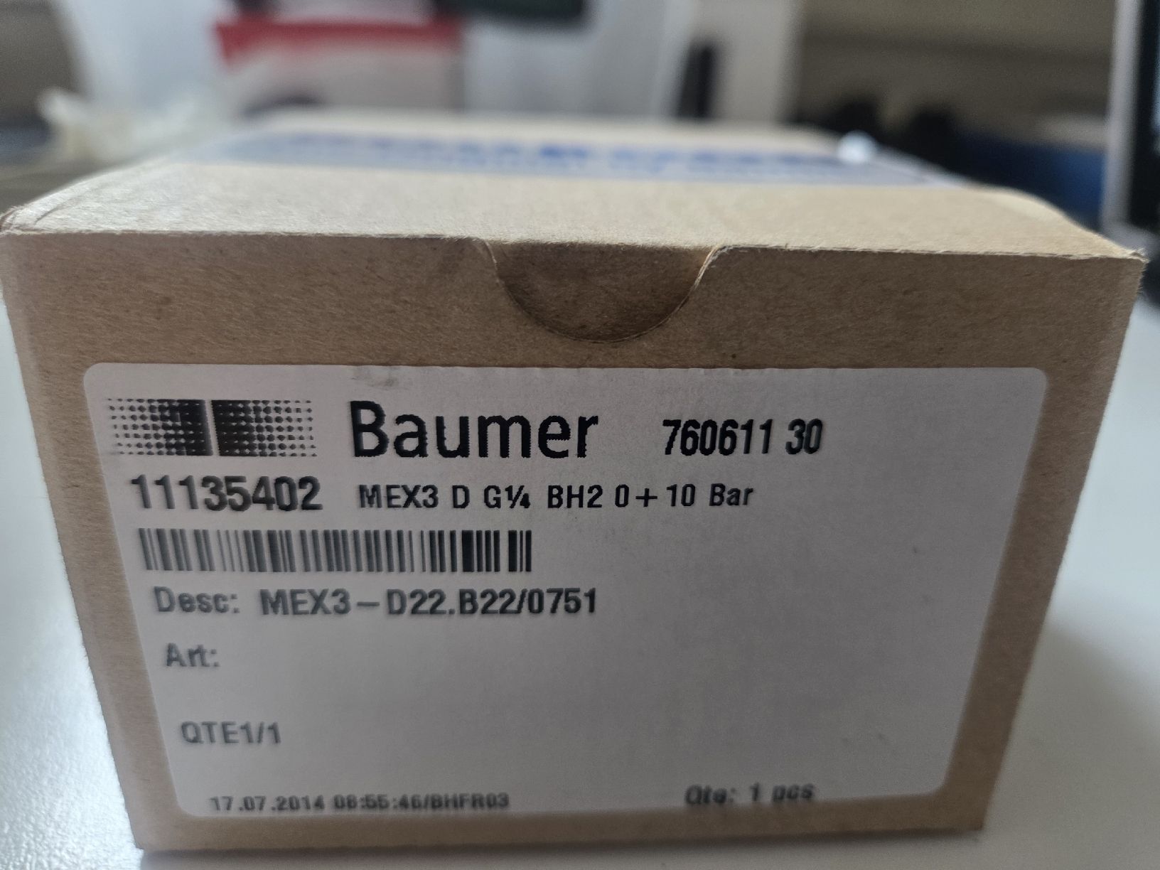 Mesurer: Manometer analogique 0-10 bar – Neuf avec emballage d'origine à Quartino par 123HOBIT 1