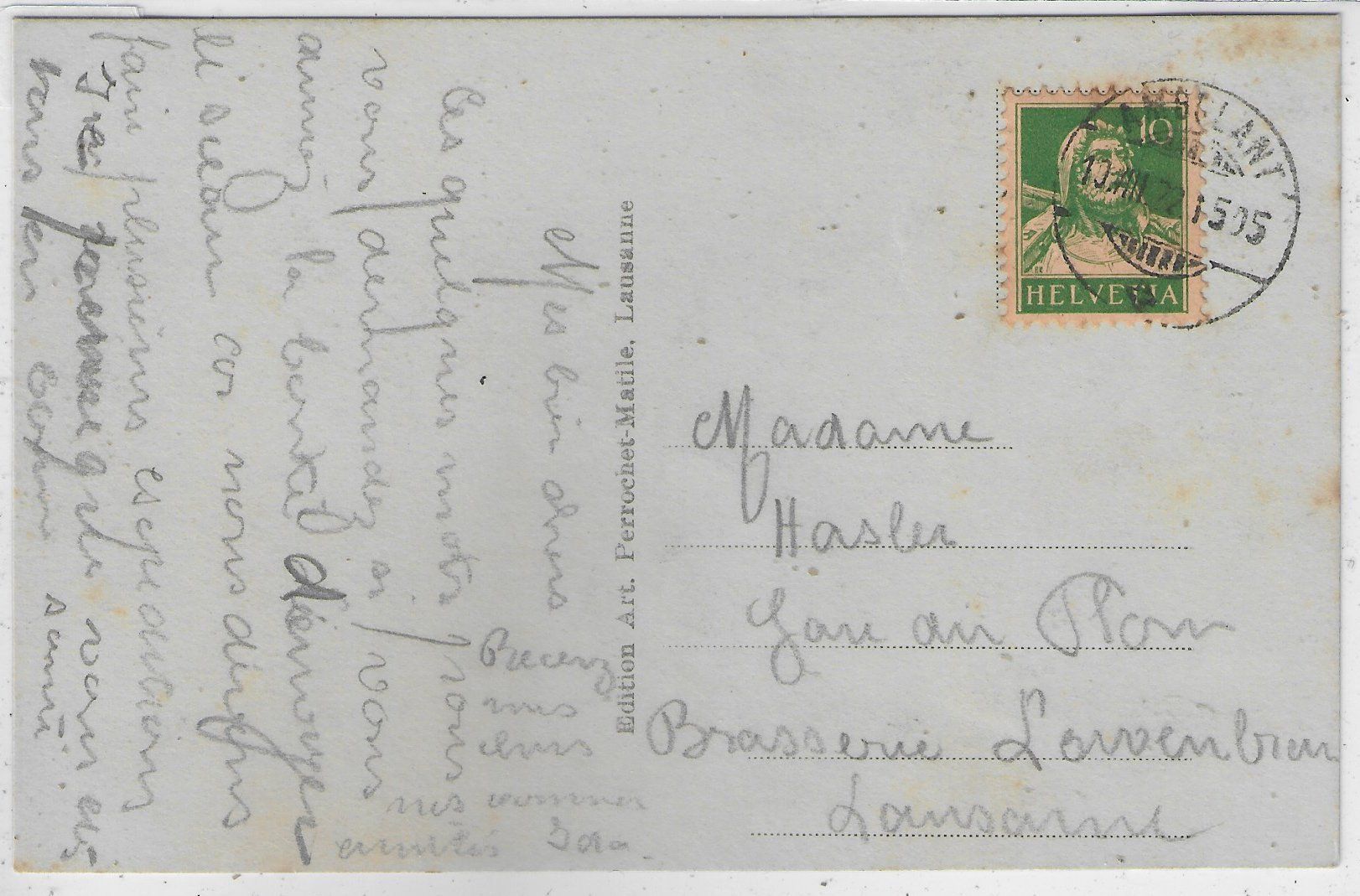 Cartoline postali: Lignieres - Vue generale – Usato da Ettingen venduto da Kartenplanet 1