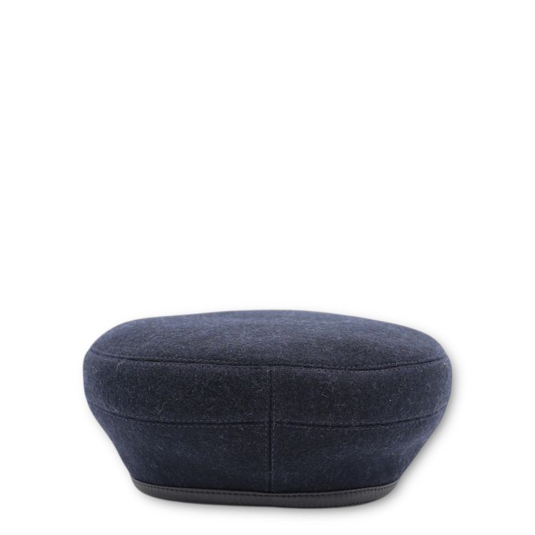 Béret HERMES Saint-Honoré Clou De Selle – Taille 57 – Noir – Laine Et Cachemire – Neuf Avec étiquette