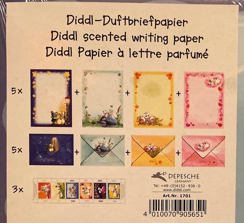 Diddl Briefpapier inkl. 18 Briefmarken Neu OVP Rarität (Neu (gemäss ...