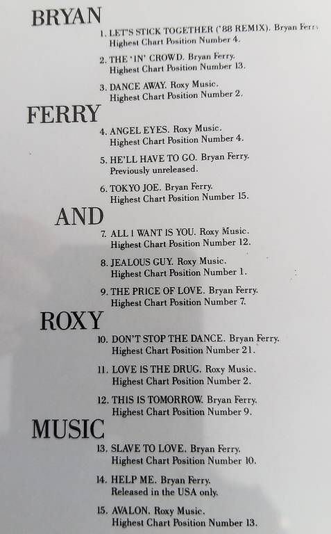 CD: 🎵 CD Bryan Ferry with Roxy Music – Usato da Matzingen venduto da zingana 3
