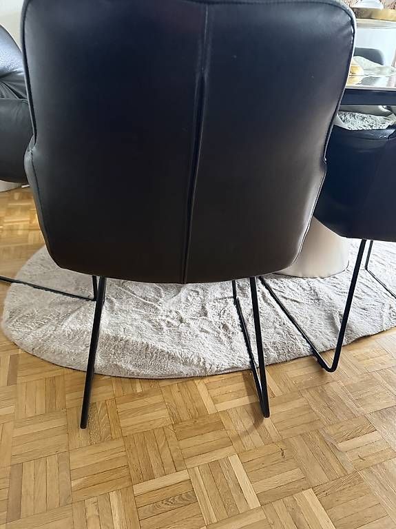 Sedie: Schwarzer Designer Stuhl, Leder – Usato da Emmenbrücke venduto da streetfighter27 1
