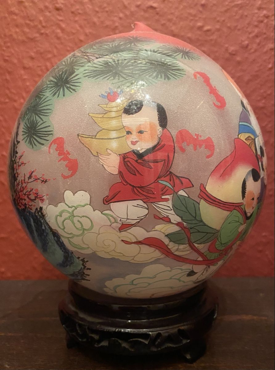 Tutte le decorazioni: Œuf en verre soufflé peint  – Usato da Genève venduto da Mar7319 2