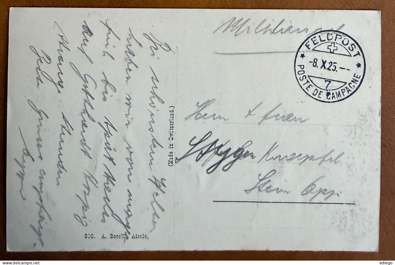 Cartoline postali: Airolo - Panorama 1925 – Usato da Lutry venduto da Ediego 1