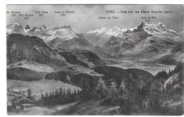 Vue sur les Alpes depuis Leysin
