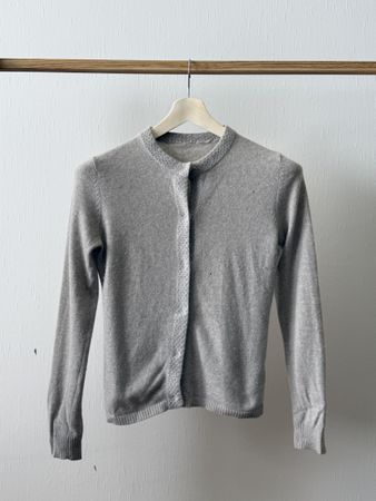 Cashmere Strickjacke, Grau, Damen, Grösse S – Kuschelig!