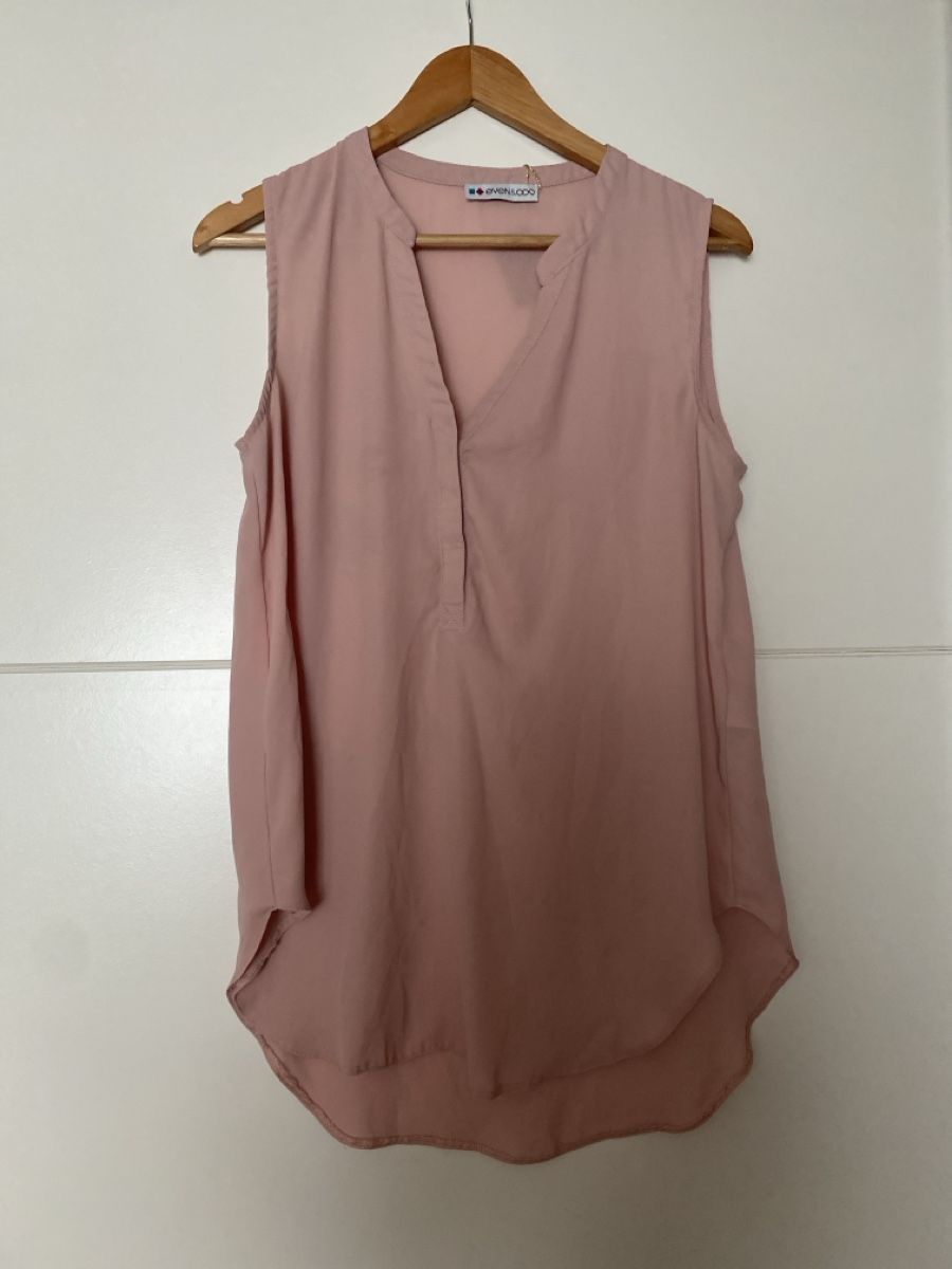 Top: Bluse Even& ODD ärmellos rosa Polyester  – Usato da Alpnach Dorf venduto da melbb
