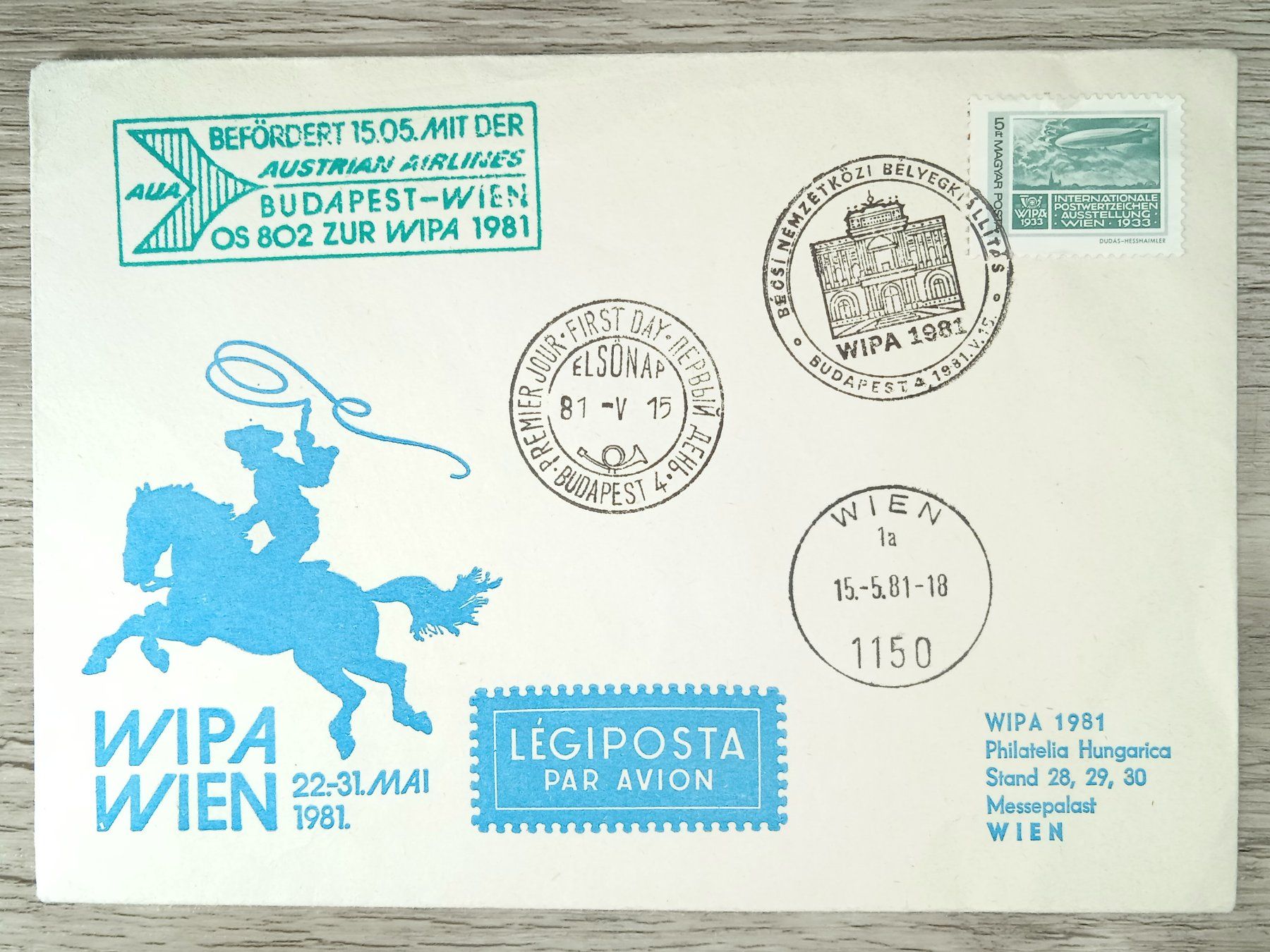 Alle Briefmarken: TR05 Enveloppe + Timbre Hongrie 1981 – Gebraucht aus Cousset von Patrick_Collections