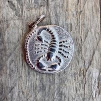 Scorpio Zodiac Pendant Anhänger Silver Silber 800 vintage