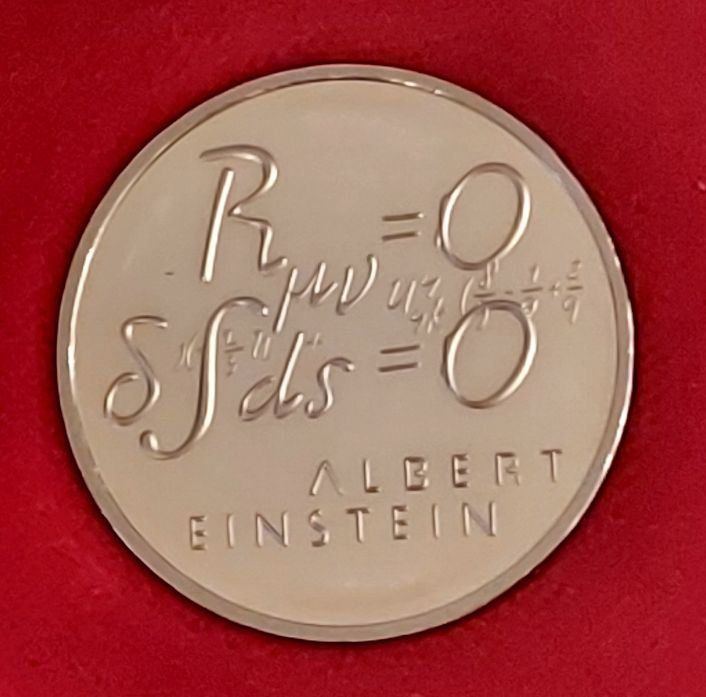 Tutti le monete: 5 Franken 1979 pp Albert Einstein Formel Box – Nuovo (secondo la descrizione) da Arch venduto da moneyswiss 1