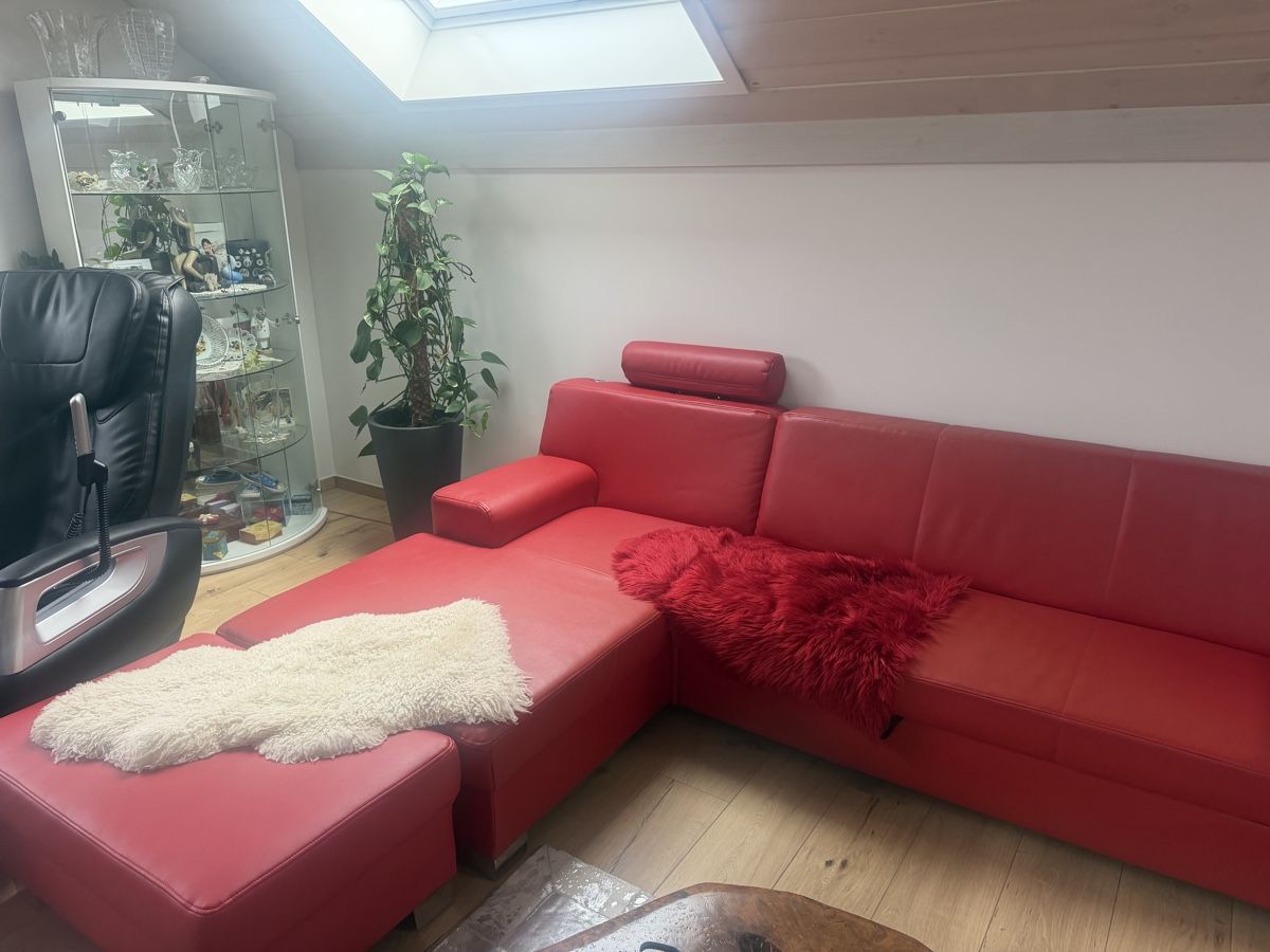 Liegen & Liegestühle: Ecksofa Leder rot mit Schlaffunktion – Gebraucht aus Kloten von VRG1973 1