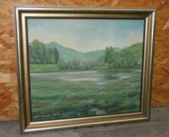 Kunst Gemälde grosses altes Ölgemälde Bild  66 x 59 cm