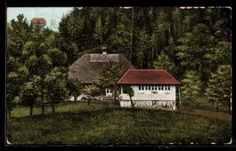 AK Wasen i. E., Pension Hauenfluhbödeli mit Wald im Hintergr