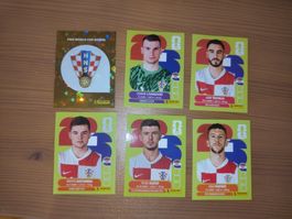 🔥6x Panini Team Kroatien/Croatia - CRO 1,2,7,11,15,16