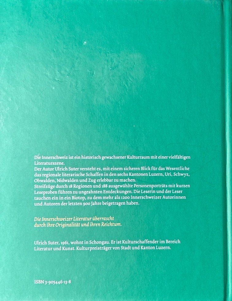 Libri: Literarische Innerschweiz – Usato da Sarnen venduto da Livres 1