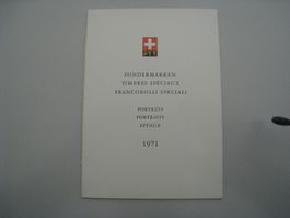 PTT Sondermarken Portraits 1971, Top Zustand, Rarität!