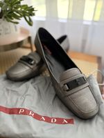 Mocassini PRADA donna argento taglia 37.5