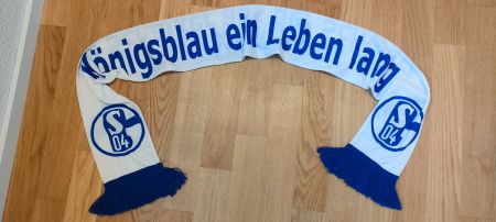 Schalke 04 Seidenschal Fanschal Schweizer Fanclub weiss