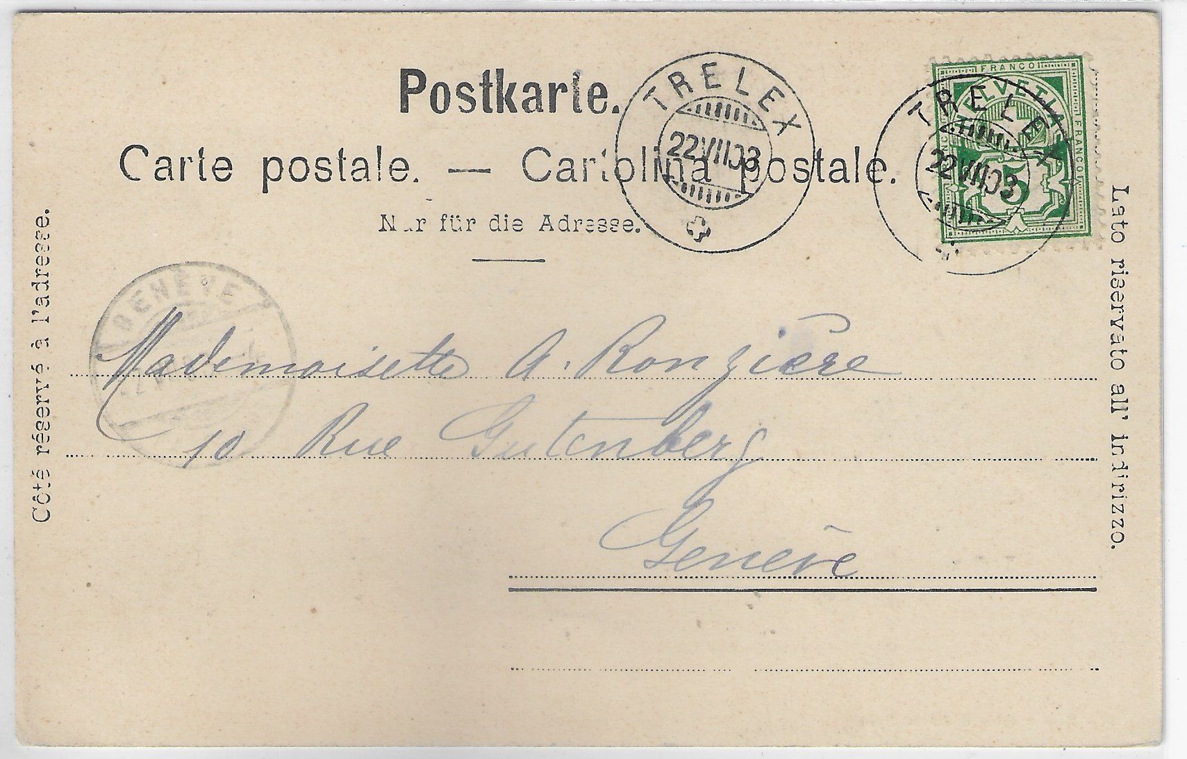 Cartoline postali: Trelex - Vue generale – Usato da Ettingen venduto da Kartenplanet 1