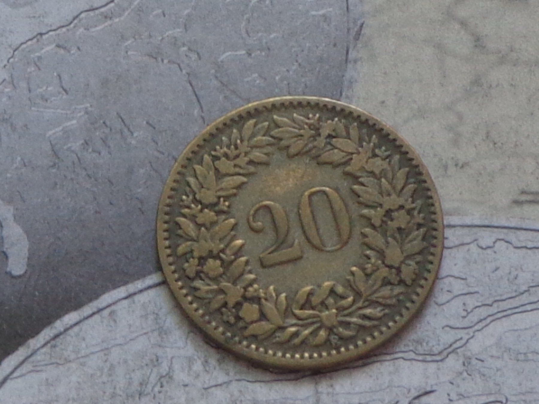 Tutti le monete: 20 cts 1859 B - (Bi) billon – Usato da Pully venduto da UCA01 1